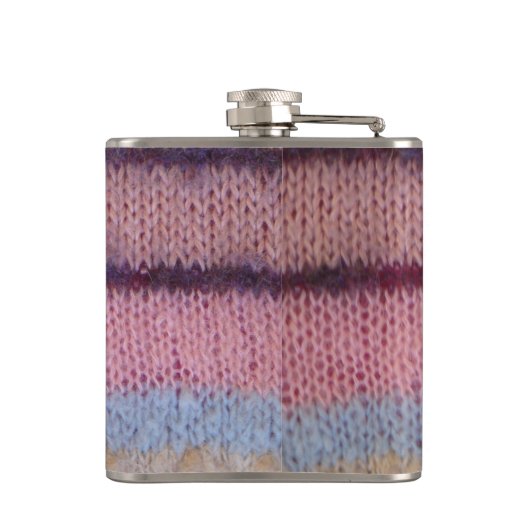 カラフルストライプヴィンテージスタイルおもしろい フラスク (裏面)