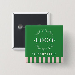 カラフルストライプ会社のロゴロスタイリッシュカスタム 缶バッジ