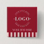 カラフルストライプ会社ロゴ事業プロモーション 缶バッジ (正面)