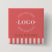 カラフルストライプ会社ロゴ事業プロモーション 缶バッジ (正面)