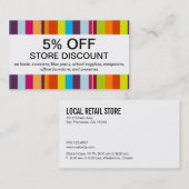 カラフルストライプ割引カード 割引カード (正面/裏面)