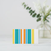 カラフルストライプ名刺テンプレート 名刺 (スタンド正面)