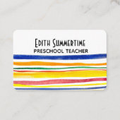 カラフルストライプ名刺 名刺 (正面)