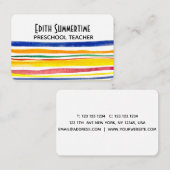 カラフルストライプ名刺 名刺 (正面/裏面)