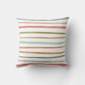 カラフルストライプ名前をカスタムする クッション (裏面)