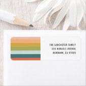 カラフルストライプ差出人住所ラベル ラベル (インサイチュ)