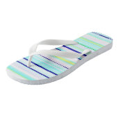 カラフルストライプ抽象芸術 ビーチサンダル (アングル)