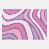 カラフルストライプ抽象芸術 ラッピングペーパーシート (正面3)