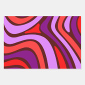 カラフルストライプ抽象芸術 ラッピングペーパーシート (正面2)