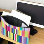 カラフルストライプ文生文房具学校 アクセサリーポーチ