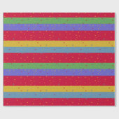 カラフルストライプ星 ラッピングペーパー (フラット)