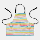 カラフルストライプ柄 エプロン (正面)
