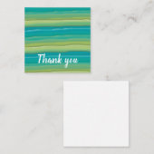 カラフルストライプ水の色ありがとう ノートカード (正面/裏面)