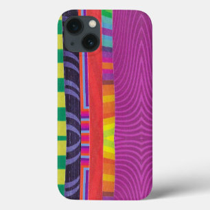 カラフルストライプ波 iPhone 13ケース
