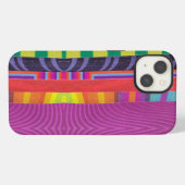 カラフルストライプ波 iPhoneケース (裏面横)