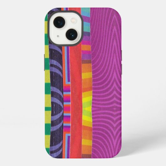 カラフルストライプ波 iPhoneケース (裏面)