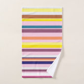 カラフルストライプ浴室用タオルセット バスタオルセット (ハンドタオル)