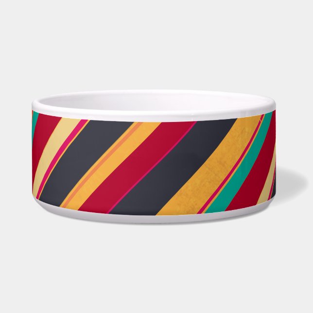 カラフルストライプ継ぎ目パターン ボウル (正面)