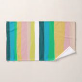 カラフルストライプ線抽象芸術パターン バスタオルセット (ハンドタオル)