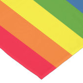 カラフルストライプ虹色(水平) ロングテーブルランナー (コーナー)