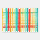 カラフルストライプ誕生日 ラッピングペーパーシート (正面)