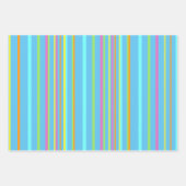 カラフルストライプ顧客BGラッピング紙シート ラッピングペーパーシート (正面3)