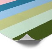 カラフルストライプ02 ポスター (角)