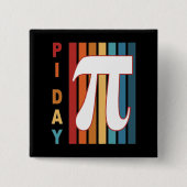 カラフルストライプ3.14 Pi日 缶バッジ (正面)