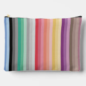 カラフルストライプ アクセサリーポーチ (正面)