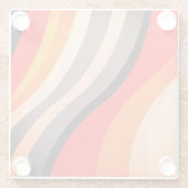 カラフルストライプ ガラスコースター (裏面)