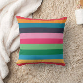 カラフルストライプ クッション (ブランケット)
