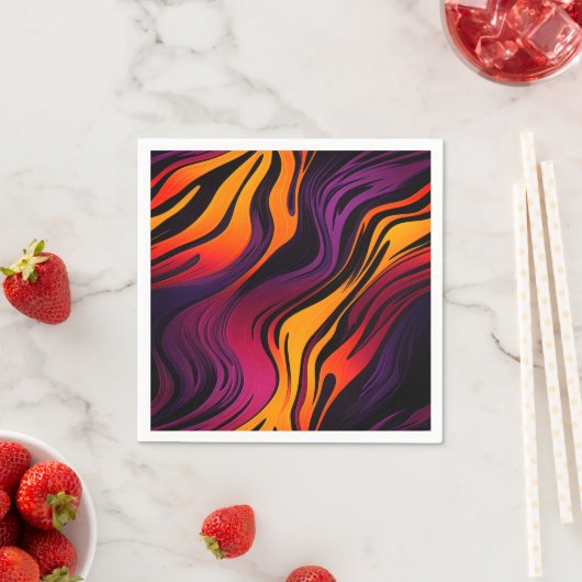 カラフルストライプ スタンダードカクテルナプキン (インサイチュ)