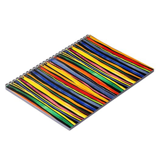 カラフルストライプ ノートブック (左側)