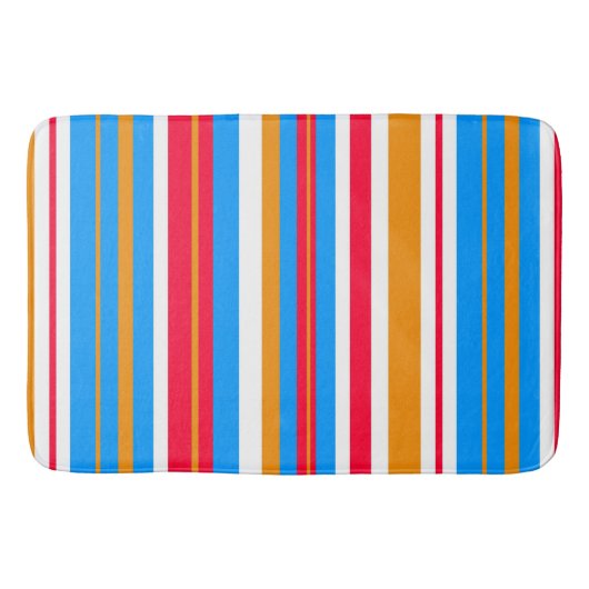 カラフルストライプ バスマット (正面)
