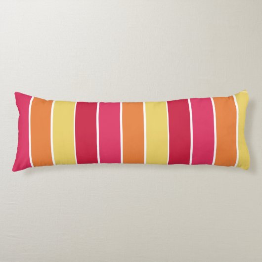 カラフルストライプ ボディピロー (正面)