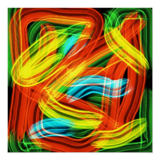 カラフルストライプ ポスター (正面)