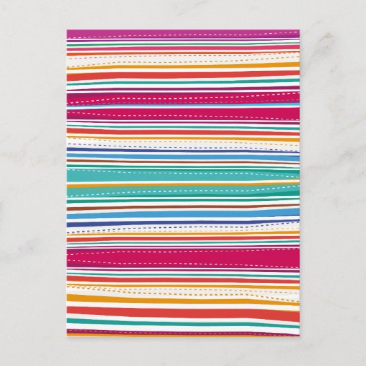 カラフルストライプ ポストカード (正面)