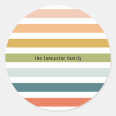 カラフルストライプ ラウンドシール (正面)