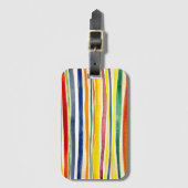 カラフルストライプ ラゲッジタグ (正面縦)