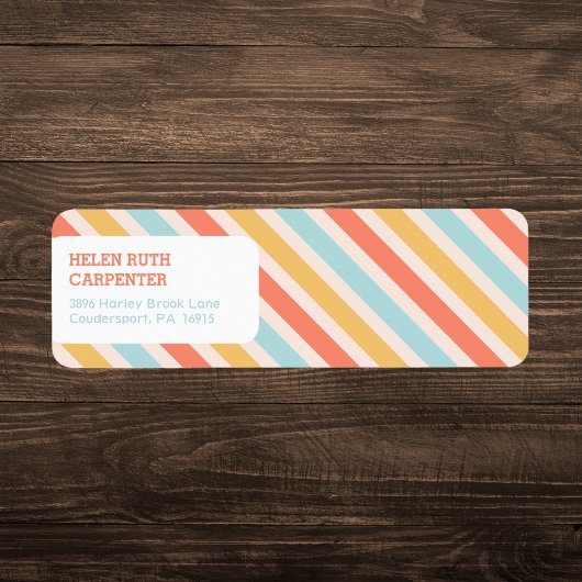 カラフルストライプ ラベル