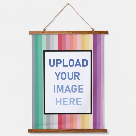 カラフルストライプ 吊り下げ型タペストリー (正面)