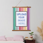 カラフルストライプ 吊り下げ型タペストリー (寝室)