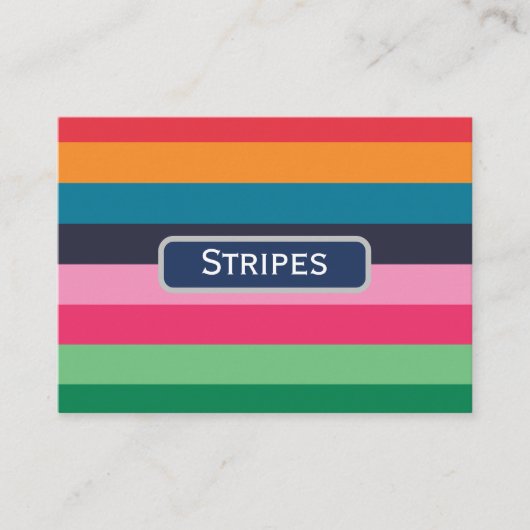 カラフルストライプ 名刺 (正面)