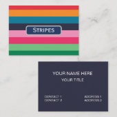 カラフルストライプ 名刺 (正面/裏面)