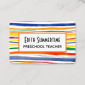 カラフルストライプ 名刺 (正面)