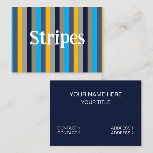 カラフルストライプ 名刺 (正面/裏面)