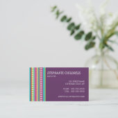 カラフルストライプBabysiat Business Card 名刺 (スタンド正面)