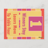 カラフルストライプBuncoテーブルカード#1から4 ポストカード (裏面)