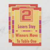 カラフルストライプBuncoテーブルカード#2 ポストカード (正面/裏面)