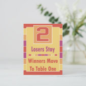 カラフルストライプBuncoテーブルカード#2 ポストカード (スタンド正面)